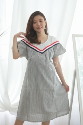 Dress Hamil Menyusui Murah Modis Modern Casual Terbaru Kekinian Katun NOONI DRESS Grosir   DRO 993 12  large